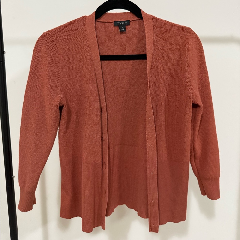 Ann Taylor Women's Rust Cardigan Sweater